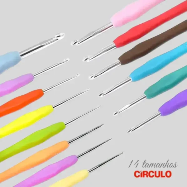 Agulhas Soft Emborrachada Círculo - Vana Crochet Agulha de Crochê Soft Emborrachada Círculo